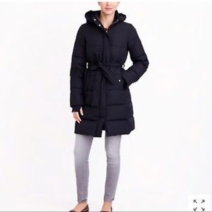 J. Crew puffer jacket (Black - medium)